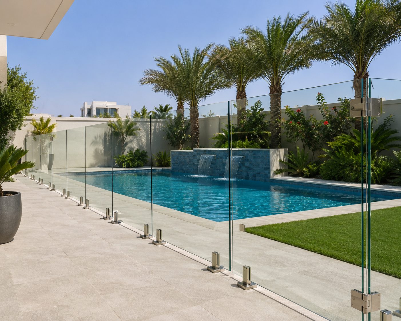 Swimming Pool Glass Fencing in Dubai