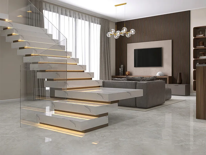 classy glass staircase